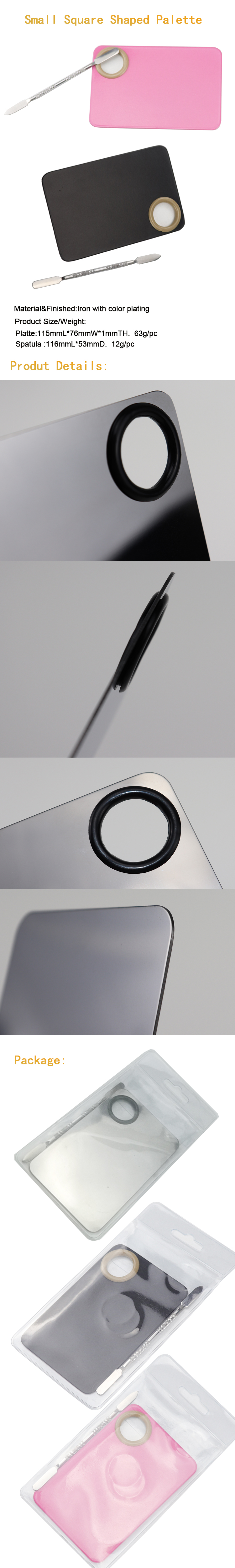 Description of Small Square shaped Makeup Mixing Palette