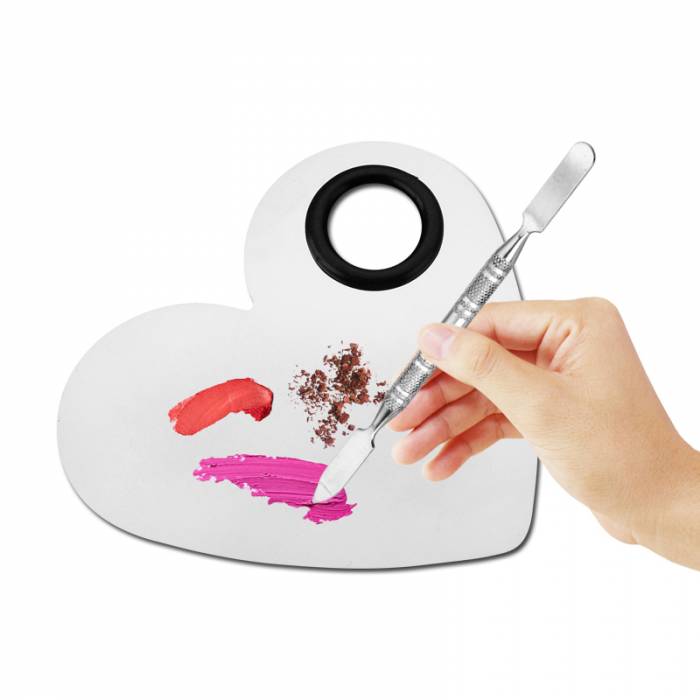 Heart-shaped Makeup Mixing Tray-2