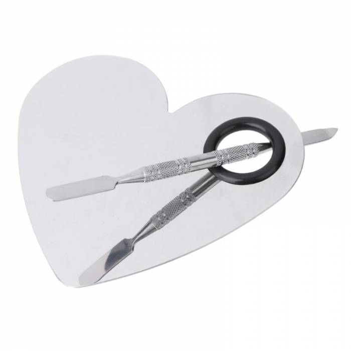 Heart-shaped Makeup Mixing Tray