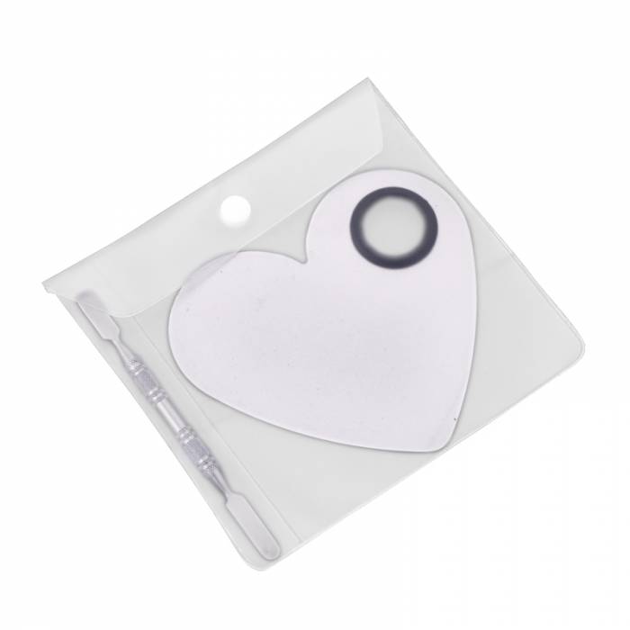 Heart-shaped Makeup Mixing Tray-4