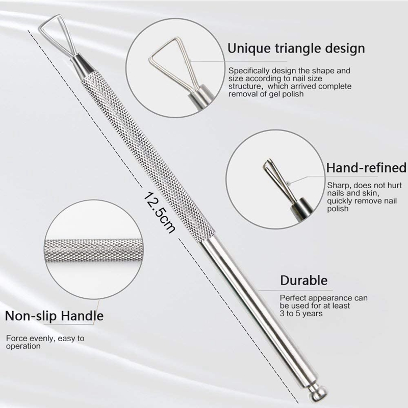 Cuticle Peeler Scraper Nail Polish Nail Art Remover Tools-6