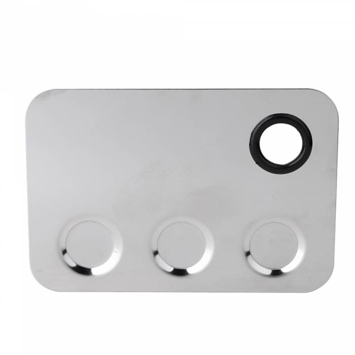 Stainless Steel 3 Well Makeup Mixer Plate