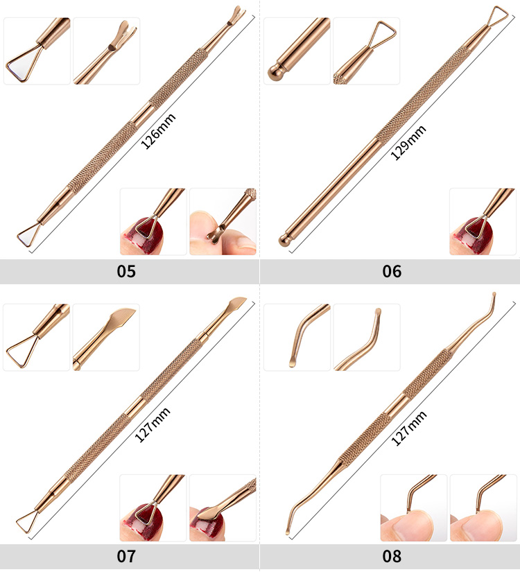 Detail description of Multiple type Nail Art Cuticle Pusher Cleaning-1