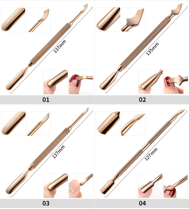 Detail description of Multiple type Nail Art Cuticle Pusher Cleaning-3