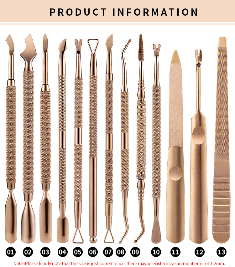 Detail description of Multiple type Nail Art Cuticle Pusher Cleaning